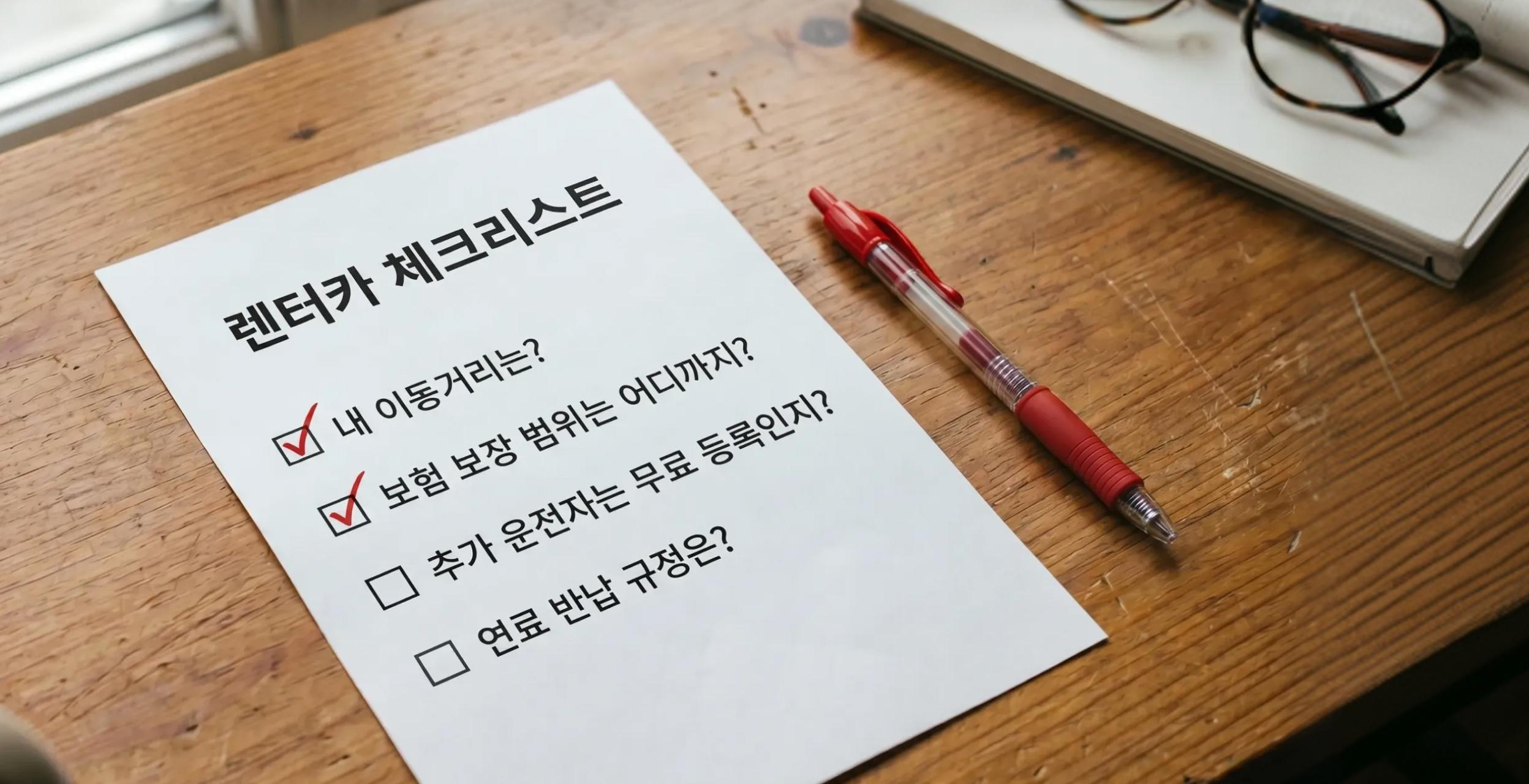 렌터카 처음이라면? 예약 전 확인해야 할 체크리스트