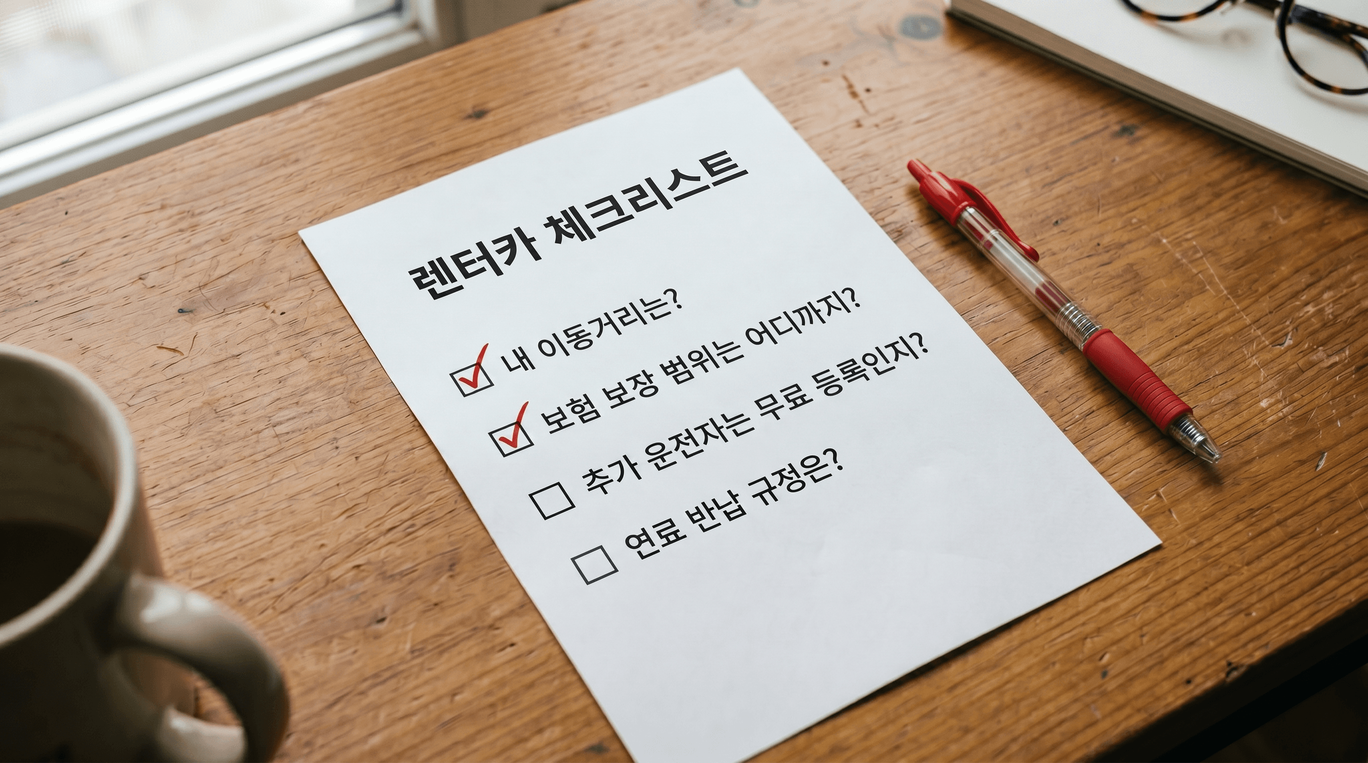 렌터카 처음이라면? 예약 전 확인해야 할 체크리스트