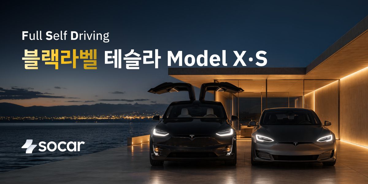 쏘카에서 만나는 테슬라 모델 X, Y