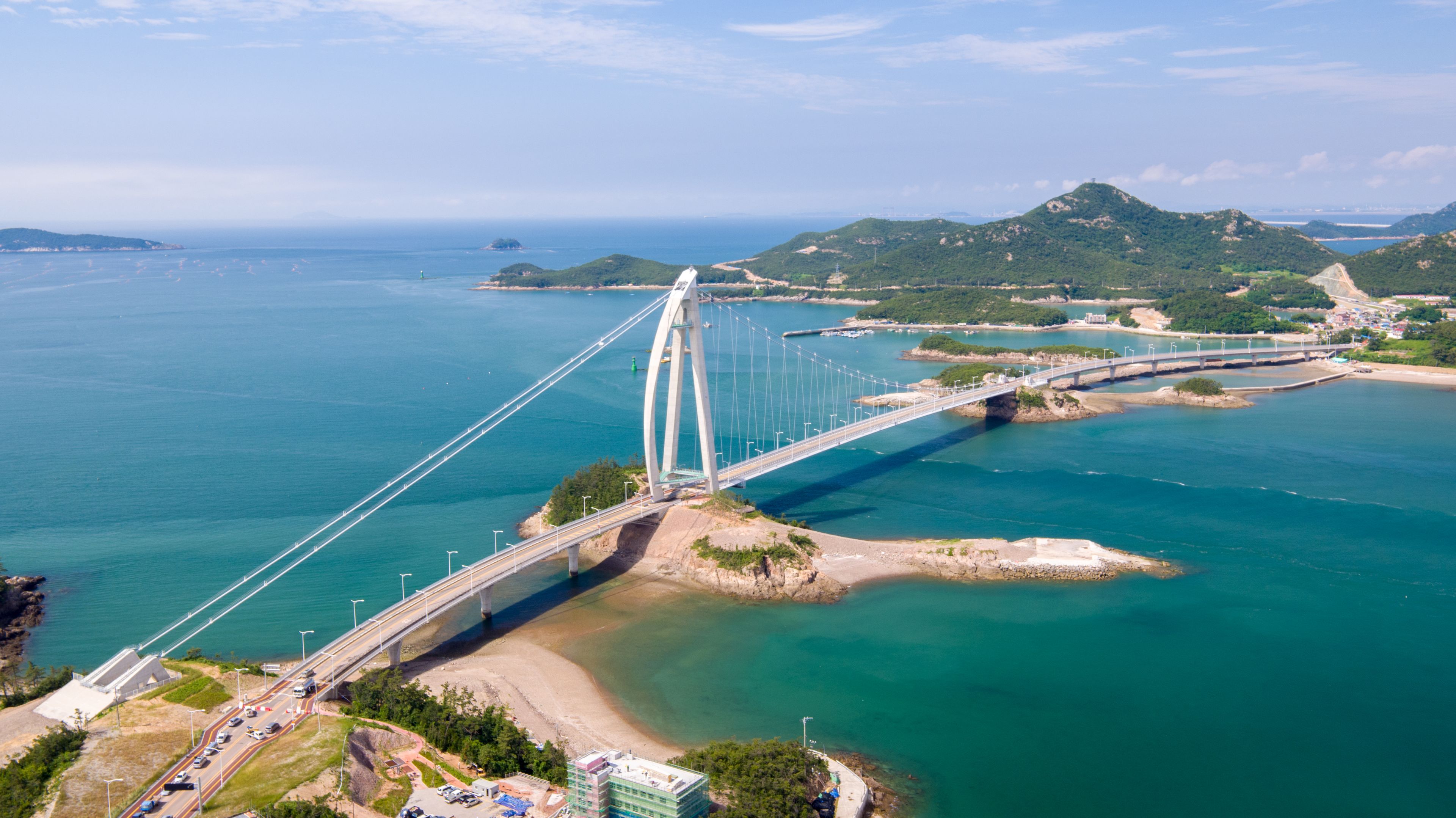 선유도 명사십리 해변과 고군산군도 전경